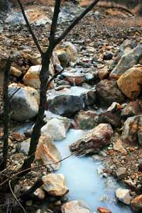 Sulfur springs at Owakudani, Hakone National Park, Japan