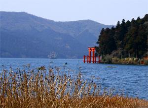 Lake Ashino, (Ashino-ko), in Hakone National Park, Japan