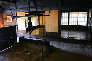 Inside one of the houses at Hida-no-sato, Japan