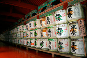 Drums with sake, in Tosho-gu