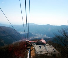 Cable cars, ropeway, bringing you to viewing platform Kegon Falls, Japan